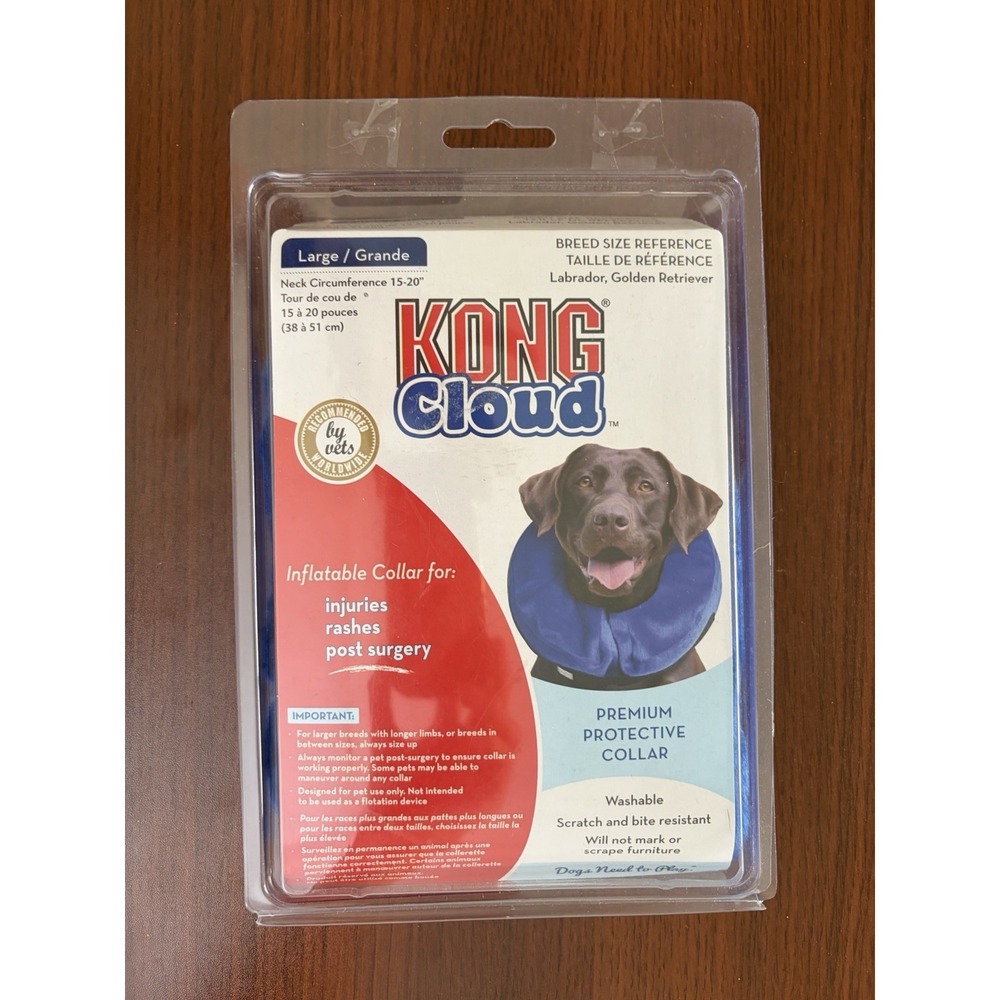 KONG Cloud Protective Collar For Large L Dogs, Neck Size 14-20" Inflatable New